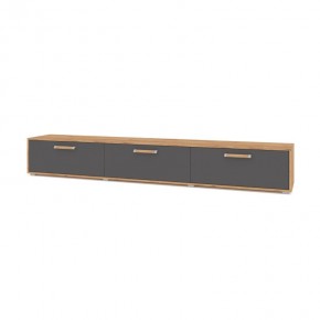 ФЛОРИДА Ф33 Тумба ТВ (дуб золотой/графит) в Губахе - gubaha.ok-mebel.com | фото