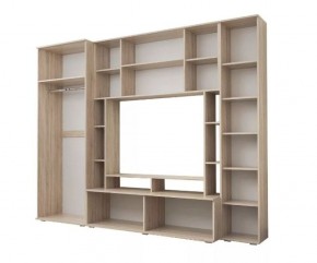 Гостиная Белла (Дуб Сонома/Белый глянец) в Губахе - gubaha.ok-mebel.com | фото 2
