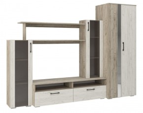 Гостиная Эмма (Дуб Крафт серый/белый) в Губахе - gubaha.ok-mebel.com | фото 2