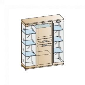 Гостиная Мелисса Композиция 6 (Акация Молдау) в Губахе - gubaha.ok-mebel.com | фото 2