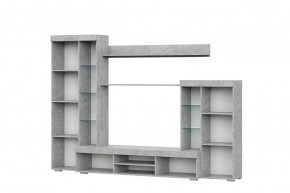 Гостиная МГС 5 (Цемент светлый/Белый) в Губахе - gubaha.ok-mebel.com | фото 2