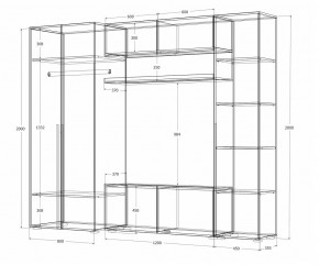 Гостиная Норден (Дуб Крафт белый) в Губахе - gubaha.ok-mebel.com | фото 4
