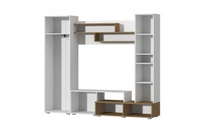 Гостиная Юна (Белый текстурный/Дуб крафт золотой) в Губахе - gubaha.ok-mebel.com | фото 2