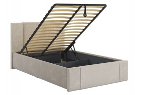 ХЛОЯ Кровать 1200 с ПМ (крем велюр) в Губахе - gubaha.ok-mebel.com | фото