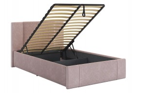 ХЛОЯ Кровать 1200 с ПМ (нежно-розовый велюр) в Губахе - gubaha.ok-mebel.com | фото