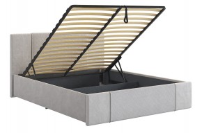ХЛОЯ Кровать 1600 с ПМ (галька велюр) в Губахе - gubaha.ok-mebel.com | фото