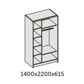 ИННЭС-5 Шкаф-купе 2-х дв. 1400 (2дв. Ф1 - бодега белая) в Губахе - gubaha.ok-mebel.com | фото 2