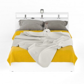 Камелия Кровать с ящиками 1600, цвет белый, ШхГхВ 163,5х217х78,2 см., сп.м. 1600х2000 мм., без матраса, основание есть в Губахе - gubaha.ok-mebel.com | фото 3
