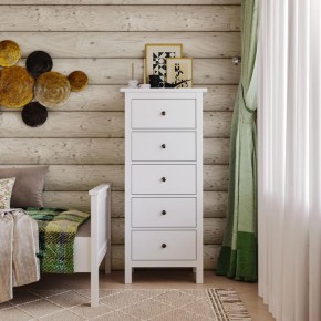 Комод 05 Кантри белый с пятью ящиками в Губахе - gubaha.ok-mebel.com | фото 4