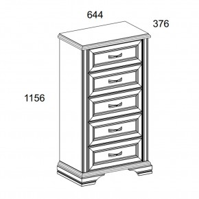 Комод 5S, MONAKO, цвет Сосна винтаж/дуб анкона в Губахе - gubaha.ok-mebel.com | фото 2