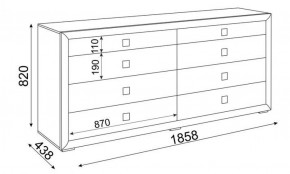 Комод большой Глэдис М27 (ЯШС/Белый) в Губахе - gubaha.ok-mebel.com | фото 2