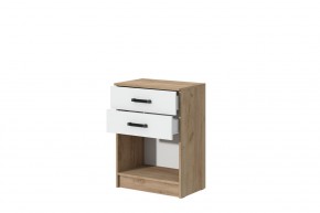 Комод Эконом (Дуб крафт золотой/Белый текстурный) в Губахе - gubaha.ok-mebel.com | фото 2