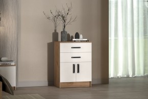 Комод Эконом (Дуб крафт золотой/Белый текстурный) в Губахе - gubaha.ok-mebel.com | фото 3
