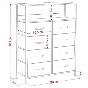 Комод Leset Локи 8 ящ. с полкой в Губахе - gubaha.ok-mebel.com | фото 12