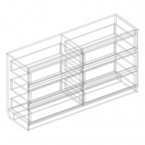 Комод с 6 ящиками 1400 "Бьянко" (Белый лофт) в Губахе - gubaha.ok-mebel.com | фото 3