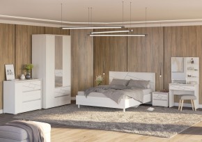 АДЕЛИНА Комод с 1дв и 3-мя ящ (белый рамух) в Губахе - gubaha.ok-mebel.com | фото 3