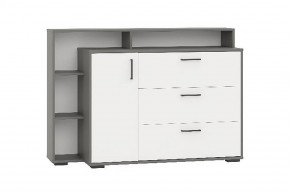 Комод с дверкой и тремя ящиками (графит/белый) в Губахе - gubaha.ok-mebel.com | фото