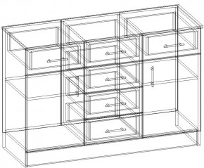 СОФИЯ Комод К1200 2Д (венге/дуб белфорт) в Губахе - gubaha.ok-mebel.com | фото 3