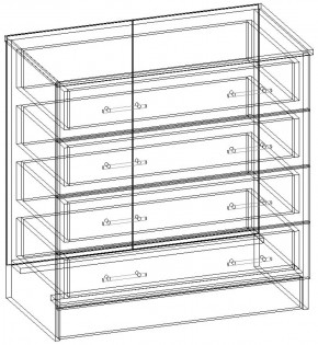 СОФИЯ Комод К800 (венге/дуб белфорт) в Губахе - gubaha.ok-mebel.com | фото 3