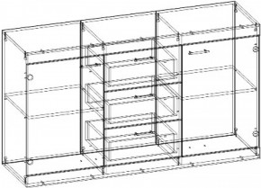 СОНАТА КС-1500 Комод (Дуб сонома/Белый глянец) в Губахе - gubaha.ok-mebel.com | фото 2