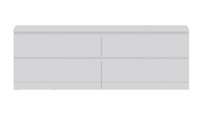 Комод Варма 4Д низкий с четырьмя выдвижными ящиками, цвет белый в Губахе - gubaha.ok-mebel.com | фото 2