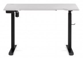 Компьютерный стол Маркос с механизмом подъема 120х75х75 белая шагрень / черный в Губахе - gubaha.ok-mebel.com | фото 3