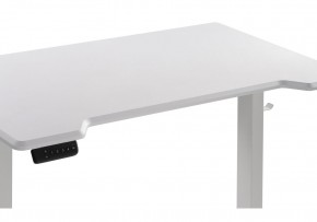 Компьютерный стол Маркос с механизмом подъема 120х75х75 белый / шагрень белая в Губахе - gubaha.ok-mebel.com | фото 6