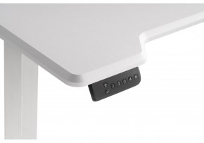 Компьютерный стол Маркос с механизмом подъема 120х75х75 белый / шагрень белая в Губахе - gubaha.ok-mebel.com | фото 7