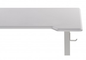 Компьютерный стол Маркос с механизмом подъема 120х75х75 белый / шагрень белая в Губахе - gubaha.ok-mebel.com | фото 8