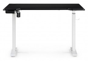 Компьютерный стол Маркос с механизмом подъема 120х75х75 черная шагрень / белый в Губахе - gubaha.ok-mebel.com | фото 4