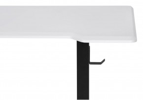 Компьютерный стол Маркос с механизмом подъема 140х80х75 белая шагрень / черный в Губахе - gubaha.ok-mebel.com | фото 6