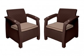 Комплект на балкон Yalta Premium Balcony Set (Ялта) шоколадный (+подушки под спину) в Губахе - gubaha.ok-mebel.com | фото 4