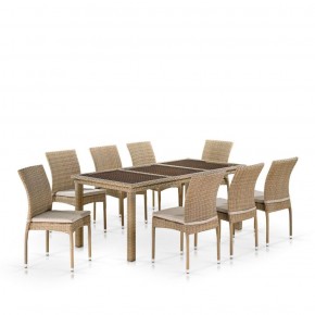 Комплект плетеной мебели T365/Y380B-W65 Light Brown (8+1) в Губахе - gubaha.ok-mebel.com | фото