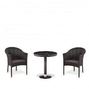 Комплект плетеной мебели T601/Y350A-W53 Brown (2+1) в Губахе - gubaha.ok-mebel.com | фото