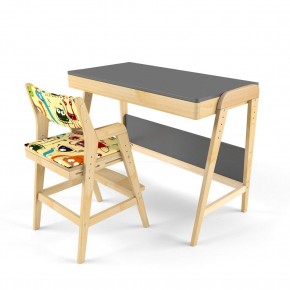 Комплект растущий стол и стул с чехлом 38 попугаев «Вуди» (Серый, Береза, Монстры) в Губахе - gubaha.ok-mebel.com | фото