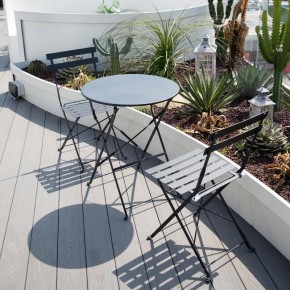 Комплект садовой мебели OTS-001R (стол + 2 стула) металл в Губахе - gubaha.ok-mebel.com | фото 2