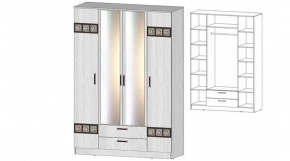 КОСТА-РИКА Шкаф 4-х створчатый (анкор светлый) в Губахе - gubaha.ok-mebel.com | фото