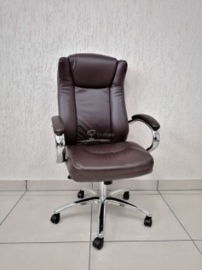 Кресло Barneo K-45 для руководителя (коричневая экокожа) в Губахе - gubaha.ok-mebel.com | фото