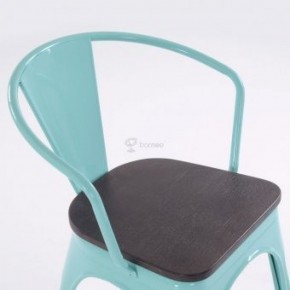Кресло Barneo N-245 Tolix style Wood  (RAL6027 бирюзовый) в Губахе - gubaha.ok-mebel.com | фото 2