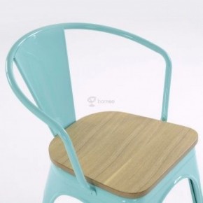 Кресло Barneo N-245 Tolix style Wood  (RAL6027 бирюзовый) в Губахе - gubaha.ok-mebel.com | фото 3
