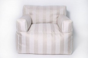 Кресло бескаркасное Уют полоса (Молочный) в Губахе - gubaha.ok-mebel.com | фото 2