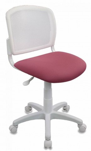 Кресло детское Бюрократ CH-W296NX/26-31 белый TW-15 розовый 26-31 в Губахе - gubaha.ok-mebel.com | фото 1