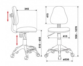 Кресло детское Бюрократ KD-4-F/TW-96-1 оранжевый TW-96-1 в Губахе - gubaha.ok-mebel.com | фото 3