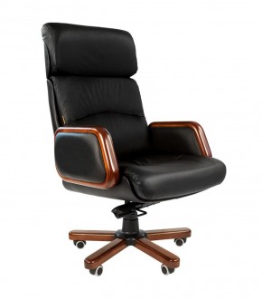 Кресло для руководителя CHAIRMAN 417 (Натуральная кожа) Черное в Губахе - gubaha.ok-mebel.com | фото