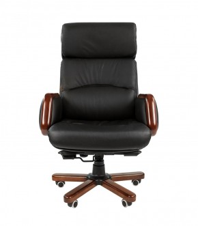 Кресло для руководителя CHAIRMAN 417 (Натуральная кожа) Черное в Губахе - gubaha.ok-mebel.com | фото 2