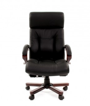Кресло для руководителя CHAIRMAN  421 (Натуральная кожа) Черное в Губахе - gubaha.ok-mebel.com | фото 2