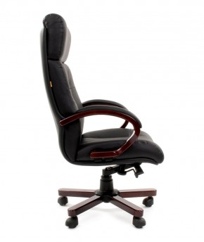 Кресло для руководителя CHAIRMAN  421 (Натуральная кожа) Черное в Губахе - gubaha.ok-mebel.com | фото 3