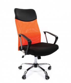 Кресло для руководителя CHAIRMAN 610 N (15-21 черный/сетка оранжевый) в Губахе - gubaha.ok-mebel.com | фото
