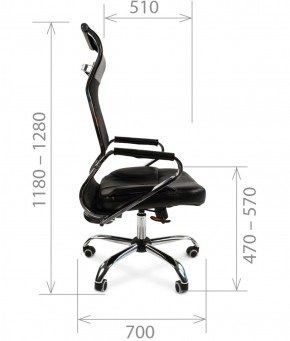 Кресло для руководителя CHAIRMAN 700 (Сетка) Черное в Губахе - gubaha.ok-mebel.com | фото 5