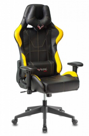 Кресло игровое Бюрократ VIKING 5 AERO YELLOW черный/желтый в Губахе - gubaha.ok-mebel.com | фото
